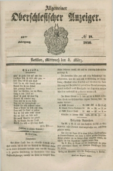 Allgemeiner Oberschlesischer Anzeiger. Jg.44, № 18 (4 März 1846)