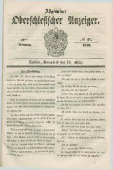 Allgemeiner Oberschlesischer Anzeiger. Jg.44, № 21 (14 März 1846)