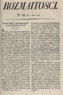 Rozmaitości : oddział literacki Gazety Lwowskiej. 1825, nr 18