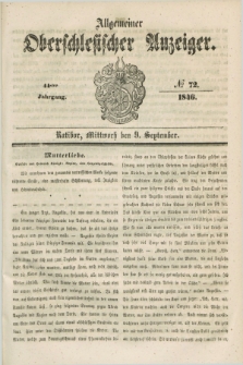 Allgemeiner Oberschlesischer Anzeiger. Jg.44, № 72 (9 September 1846)