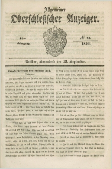 Allgemeiner Oberschlesischer Anzeiger. Jg.44, № 75 (19 September 1846)
