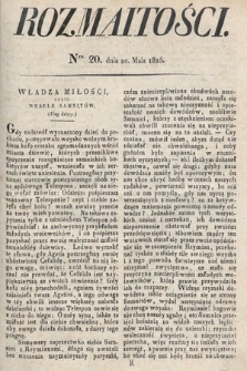 Rozmaitości : oddział literacki Gazety Lwowskiej. 1825, nr 20
