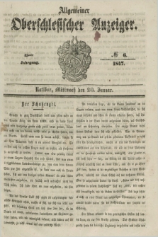 Allgemeiner Oberschlesischer Anzeiger. Jg.45, № 6 (20 Januar 1847)