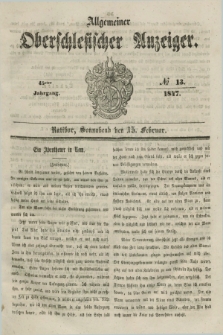 Allgemeiner Oberschlesischer Anzeiger. Jg.45, № 13 (15 Februar 1847)