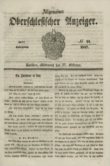 Allgemeiner Oberschlesischer Anzeiger. Jg.45, № 14 (17 Februar 1847)
