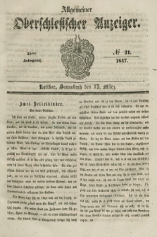 Allgemeiner Oberschlesischer Anzeiger. Jg.45, № 21 (13 März 1847)