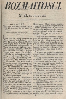 Rozmaitości : oddział literacki Gazety Lwowskiej. 1825, nr 23