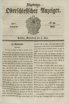 Allgemeiner Oberschlesischer Anzeiger. Jg.45, № 45 (5 Juni 1847)