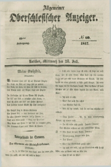 Allgemeiner Oberschlesischer Anzeiger. Jg.45, № 60 (28 Juli 1847)