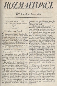 Rozmaitości : oddział literacki Gazety Lwowskiej. 1825, nr 25