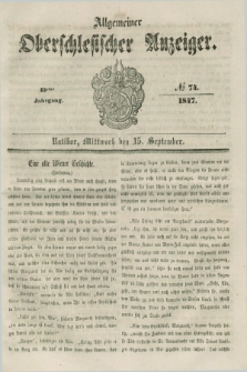 Allgemeiner Oberschlesischer Anzeiger. Jg.45, № 74 (15 September 1847)
