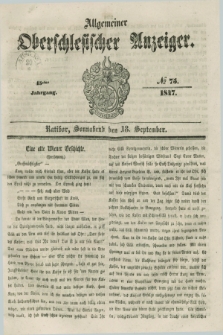 Allgemeiner Oberschlesischer Anzeiger. Jg.45, № 75 (18 September 1847)