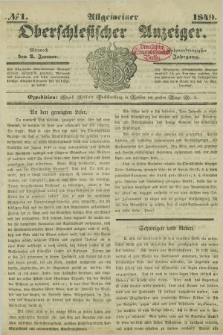 Allgemeiner Oberschlesischer Anzeiger. Jg.47, № 1 (3 Januar 1849)