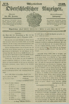 Allgemeiner Oberschlesischer Anzeiger. Jg.47, № 3 (10 Januar 1849)