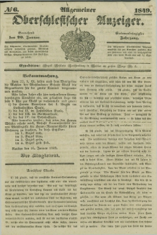 Allgemeiner Oberschlesischer Anzeiger. Jg.47, № 6 (20 Januar 1849)