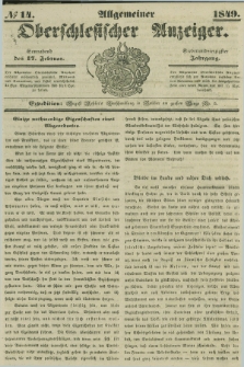 Allgemeiner Oberschlesischer Anzeiger. Jg.47, № 14 (17 Februar 1849)
