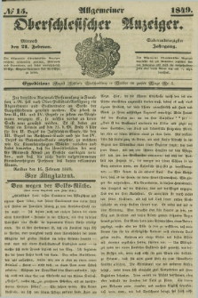 Allgemeiner Oberschlesischer Anzeiger. Jg.47, № 15 (21 Februar 1849)
