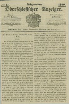 Allgemeiner Oberschlesischer Anzeiger. Jg.47, № 17 (28 Februar 1849)