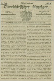 Allgemeiner Oberschlesischer Anzeiger. Jg.47, № 20 (10 März 1849)