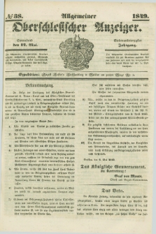 Allgemeiner Oberschlesischer Anzeiger. Jg.47, № 38 (12 Mai 1849)