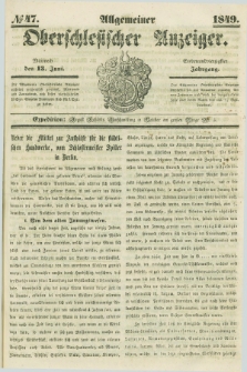 Allgemeiner Oberschlesischer Anzeiger. Jg.47, № 47 (13 Juni 1849)
