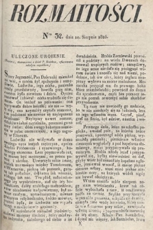 Rozmaitości : oddział literacki Gazety Lwowskiej. 1825, nr 32