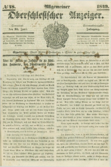 Allgemeiner Oberschlesischer Anzeiger. Jg.47, № 48 (16 Juni 1849)
