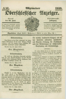 Allgemeiner Oberschlesischer Anzeiger. Jg.47, № 51 (27 Juni 1849)