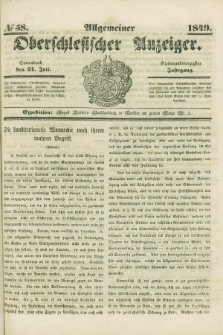Allgemeiner Oberschlesischer Anzeiger. Jg.47, № 58 (21 Juli 1849)