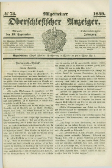 Allgemeiner Oberschlesischer Anzeiger. Jg.47, № 75 (19 September 1849)