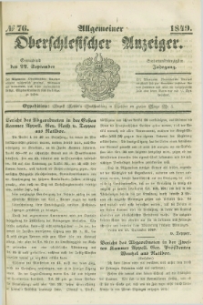 Allgemeiner Oberschlesischer Anzeiger. Jg.47, № 76 (22 September 1849)