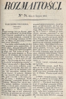 Rozmaitości : oddział literacki Gazety Lwowskiej. 1825, nr 34