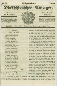 Allgemeiner Oberschlesischer Anzeiger. Jg.47, № 79 (3 October 1849)