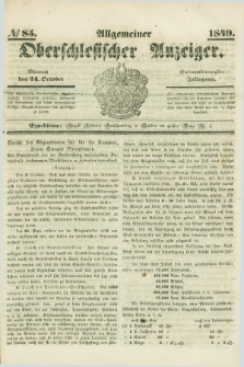 Allgemeiner Oberschlesischer Anzeiger. Jg.47, № 85 (24 October 1849)