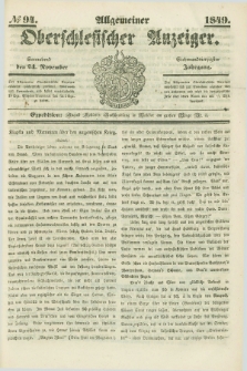 Allgemeiner Oberschlesischer Anzeiger. Jg.47, № 94 (24 November 1849)