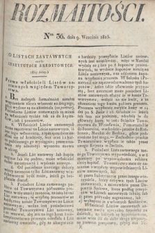 Rozmaitości : oddział literacki Gazety Lwowskiej. 1825, nr 36