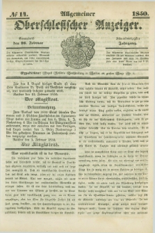 Allgemeiner Oberschlesischer Anzeiger. Jg.48, № 14 (16 Februar 1850)