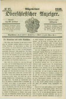 Allgemeiner Oberschlesischer Anzeiger. Jg.48, № 17 (27 Februar 1850)