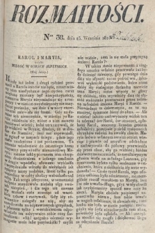 Rozmaitości : oddział literacki Gazety Lwowskiej. 1825, nr 38
