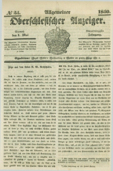 Allgemeiner Oberschlesischer Anzeiger. Jg.48, № 35 (1 Mai 1850)