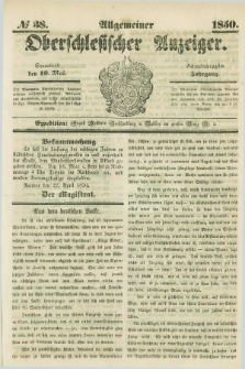 Allgemeiner Oberschlesischer Anzeiger. Jg.48, № 38 (10 Mai 1850)