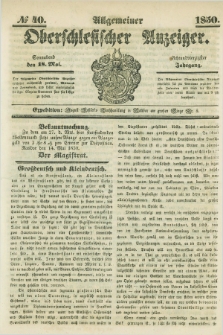 Allgemeiner Oberschlesischer Anzeiger. Jg.48, № 40 (18 Mai 1850)