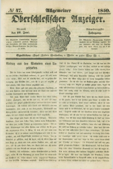 Allgemeiner Oberschlesischer Anzeiger. Jg.48, № 47 (12 Juni 1850)