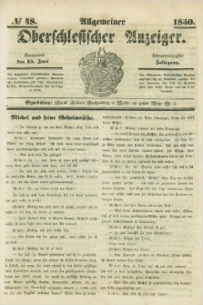 Allgemeiner Oberschlesischer Anzeiger. Jg.48, № 48 (15 Juni 1850)