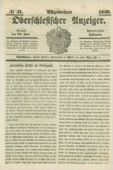 Allgemeiner Oberschlesischer Anzeiger. Jg.48, № 51 (26 Juni 1850)