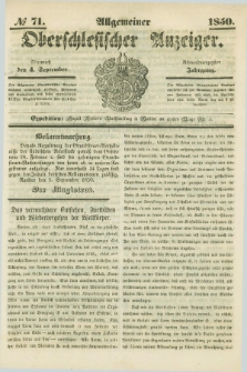 Allgemeiner Oberschlesischer Anzeiger. Jg.48, № 71 (4 September 1850)