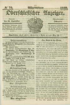 Allgemeiner Oberschlesischer Anzeiger. Jg.48, № 73 (11 September 1850)
