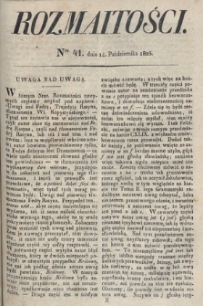 Rozmaitości : oddział literacki Gazety Lwowskiej. 1825, nr 41