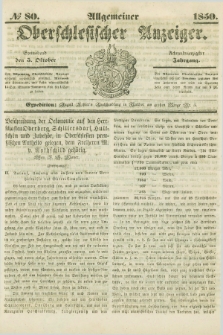 Allgemeiner Oberschlesischer Anzeiger. Jg.48, № 80 (5 Oktober 1850)
