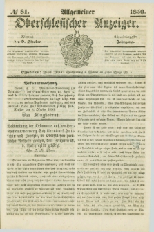 Allgemeiner Oberschlesischer Anzeiger. Jg.48, № 81 (9 Oktober 1850)